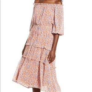 All in Favor Off the Shoulder Dress